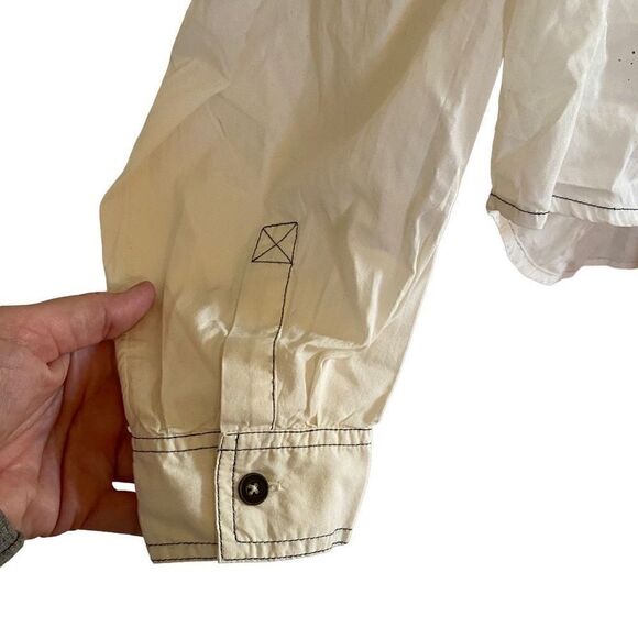 We the Free Free People XS oversized button down long sleeve high low hem shirt - Picture 5 of 7